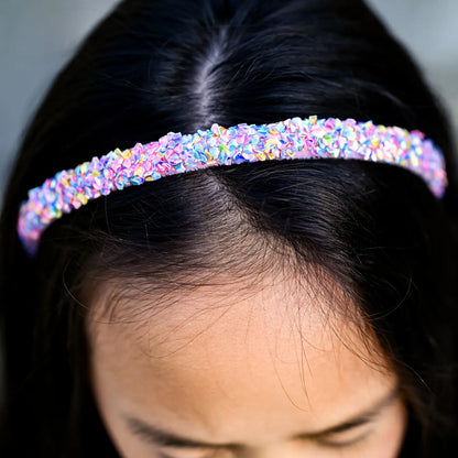 Thin Sequin Headband - Non Slip Hair Accessories For Kids RAINBOW