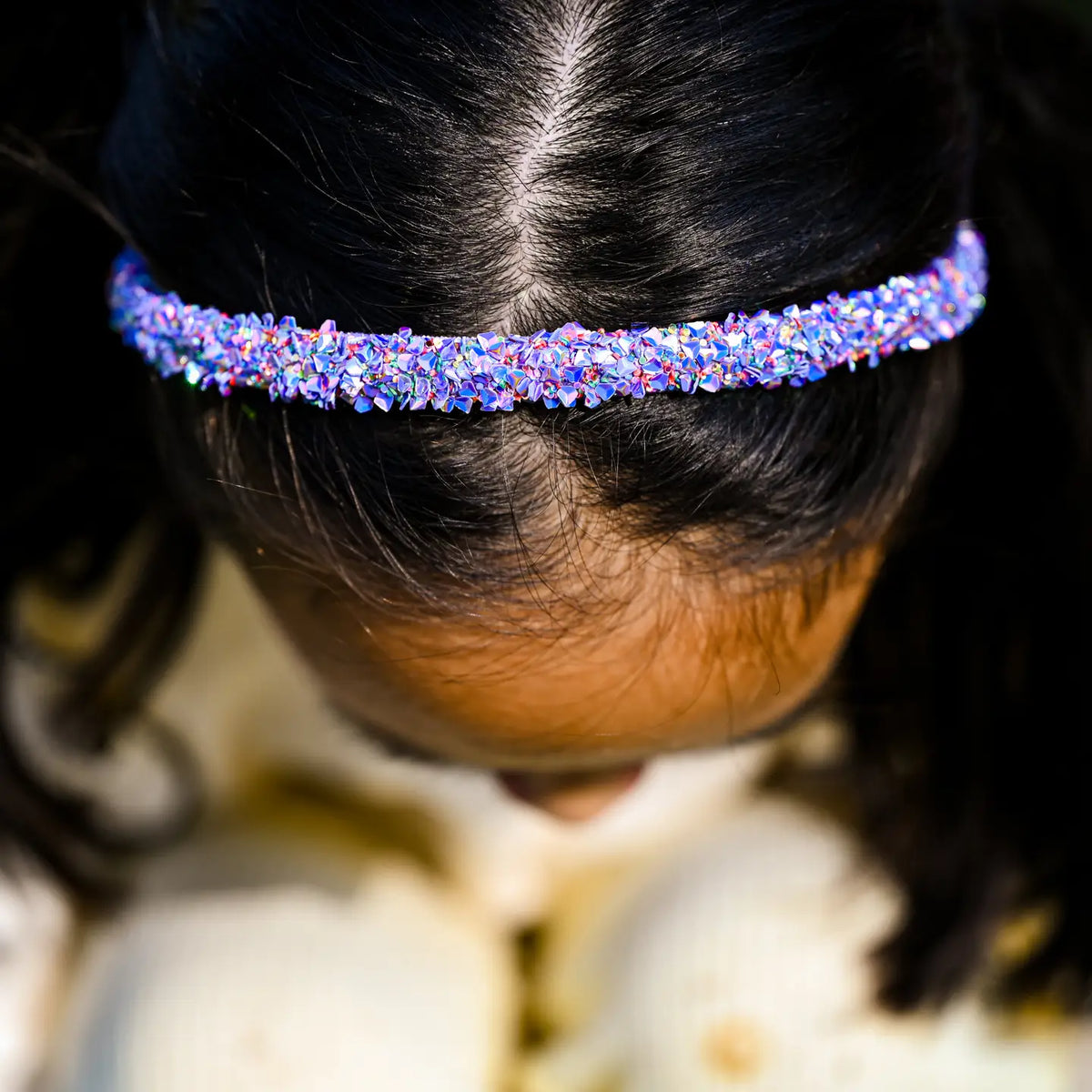 Thin Sequin Headband - Non Slip Hair Accessories For Kids PURPLE