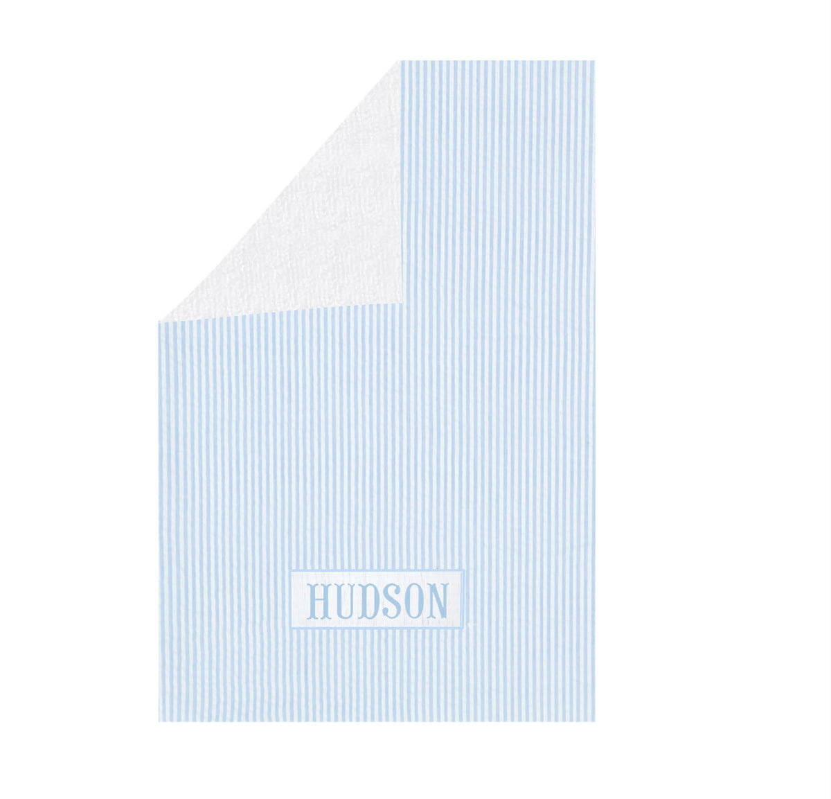 Preorder - Hand Smocked Seersucker - Towel WITHOUT RUFFLES (Ships from CT to customers early March)