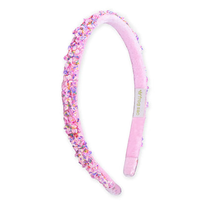 Thin Sequin Headband - Non Slip Hair Accessories For Kids PINK