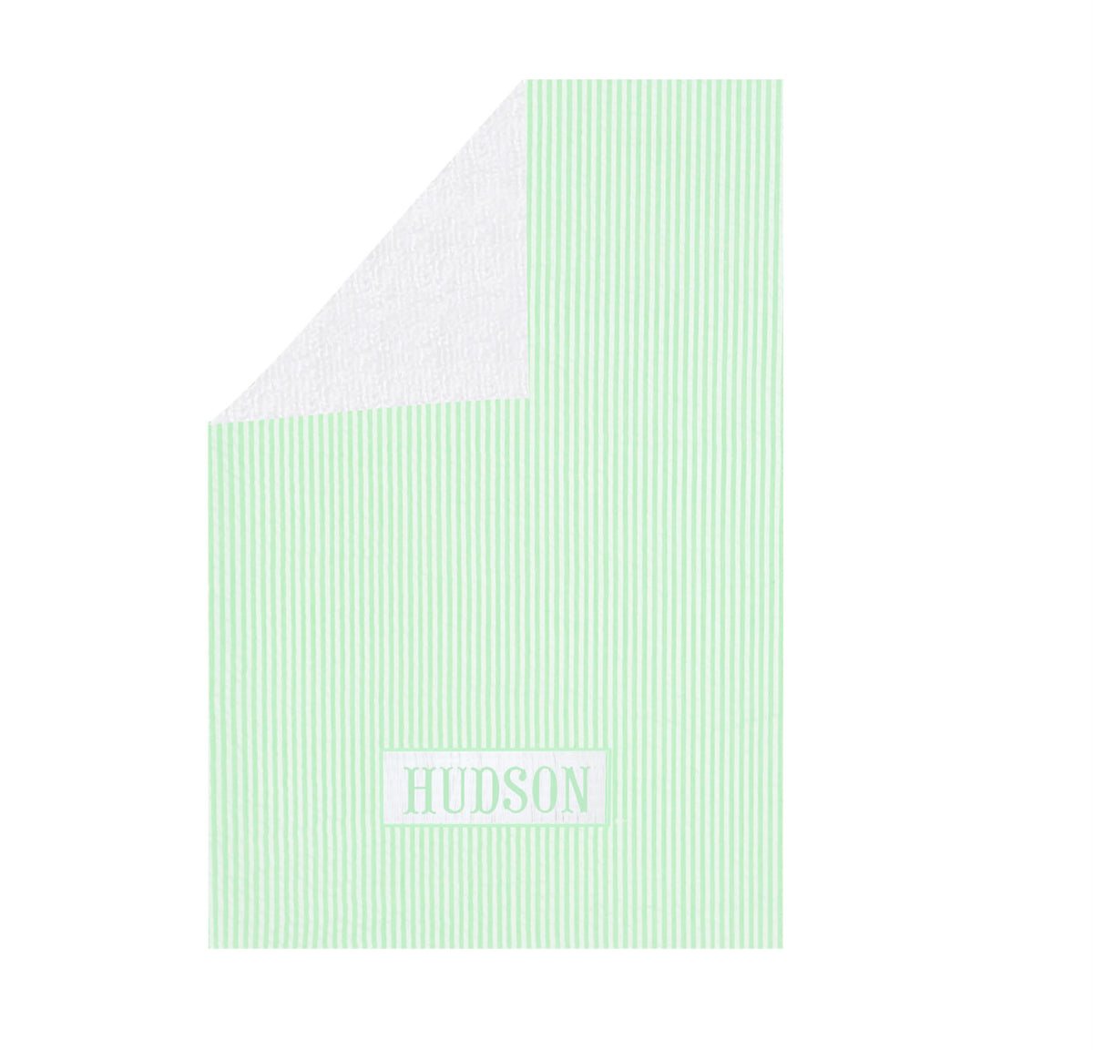 Preorder - Hand Smocked Seersucker - Towel WITHOUT RUFFLES (Ships from CT to customers early March)