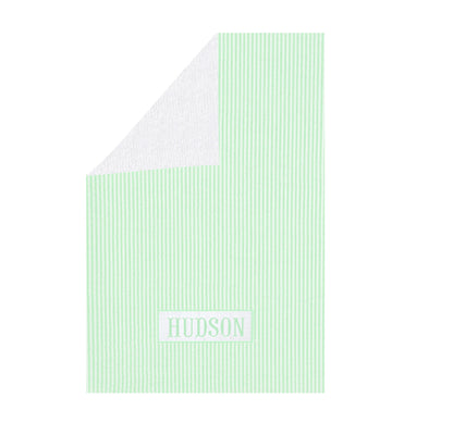 Preorder - Hand Smocked Seersucker - Towel WITHOUT RUFFLES (Ships from CT to customers early March)