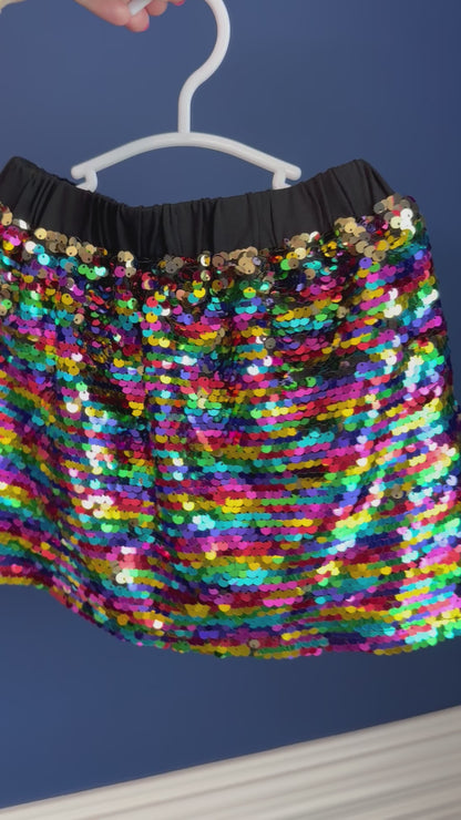 Happy New Year French Knot Sequin Skort Set