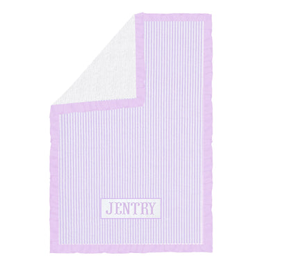Preorder - Hand Smocked Seersucker - Towel WITH RUFFLES (Ships from CT to customers early March)